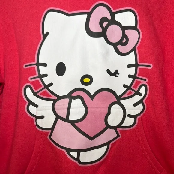 Hello Kitty hot pink Hoodie with Signature Design - Picture 2 of 8